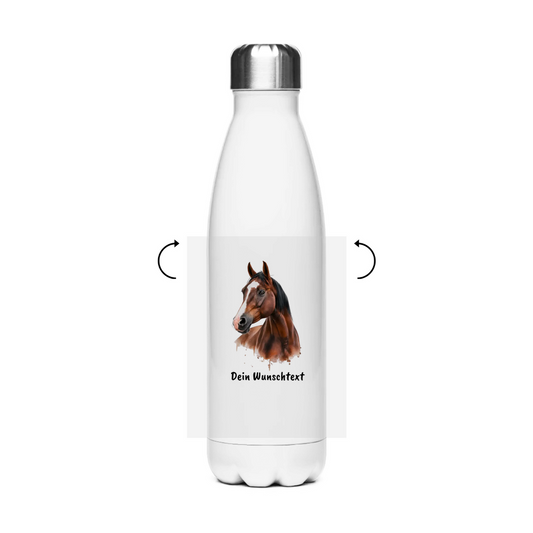 Edelstahl-Thermoflasche - Pferdeliebe