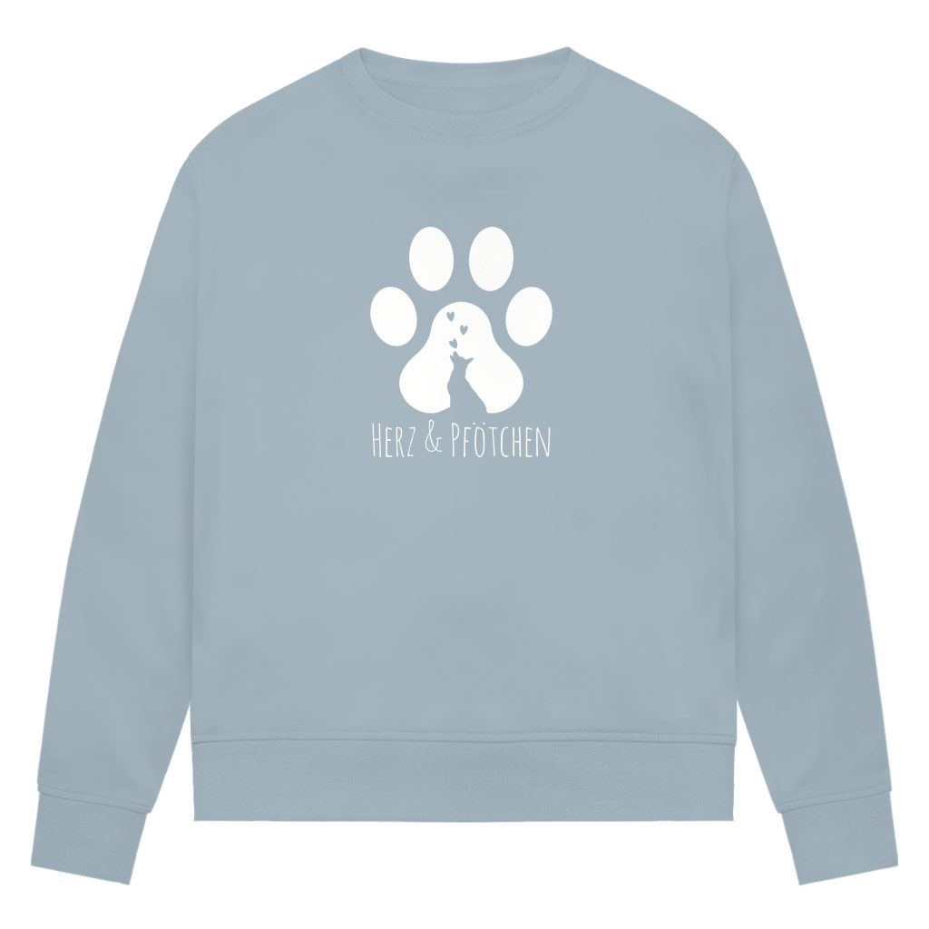 Herz und Pfötchen - Bio-Sweatshirt für Damen