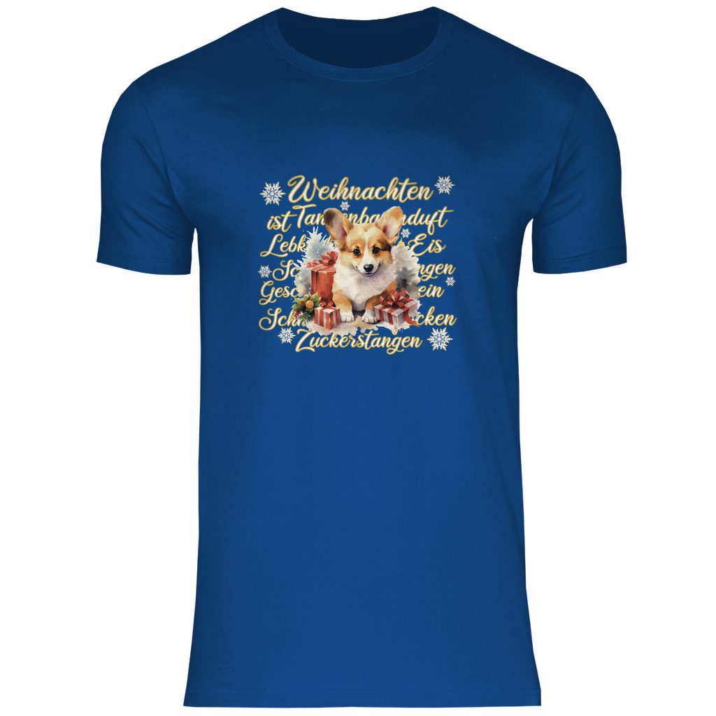 Weihnachten Corgi - T-Shirt für Herren