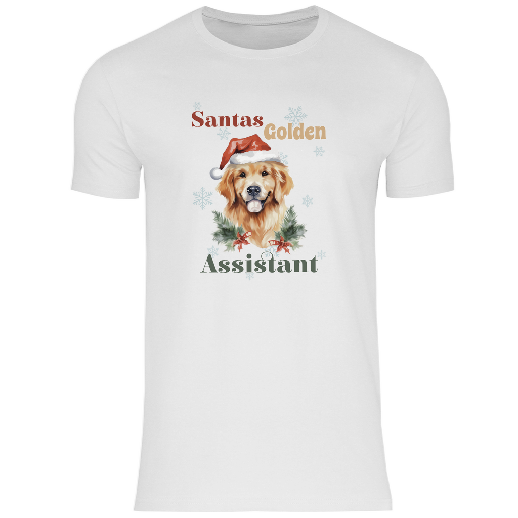 Santas Golden Assistant - T-Shirt für Herren