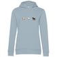 Pferde Trio - Bio-Hoodie für Damen