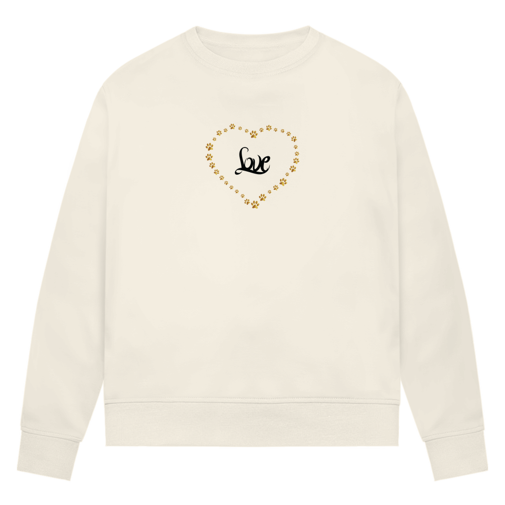 Pfötchenherz - Bio-Sweatshirt für Damen