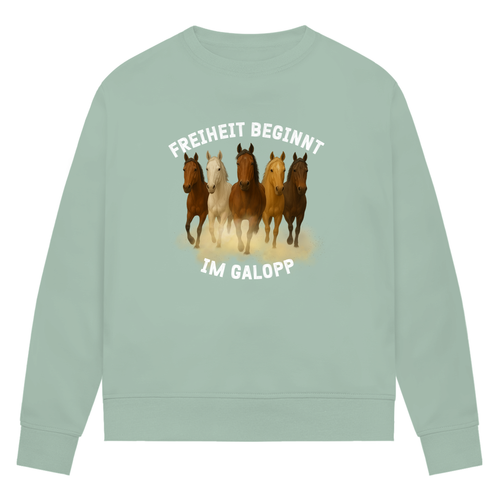 Galopp ist Freiheit - Bio-Sweatshirt für Damen