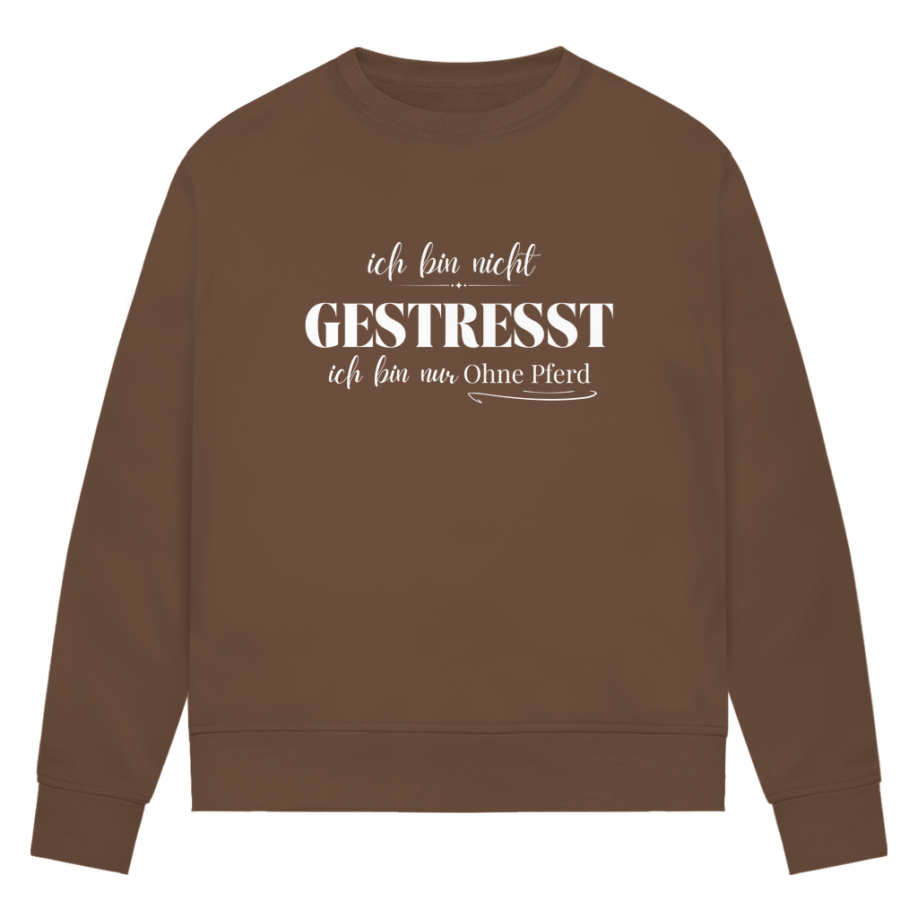 Ohne Pferd - Bio-Sweatshirt für Damen