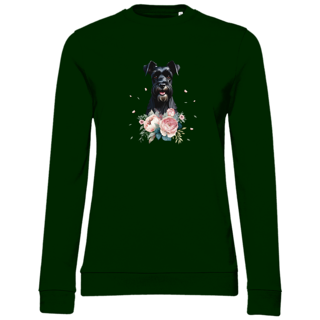 Flower Schnauzer - Sweatshirt für Damen