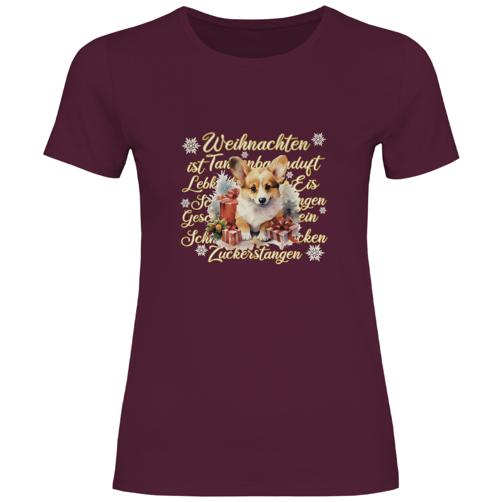 Weihnachten ist...  Corgi - T-Shirt für Damen-Weihnachten