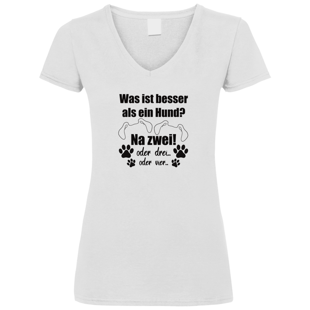 Je Mehr Desto Besser - V-Shirt für Damen