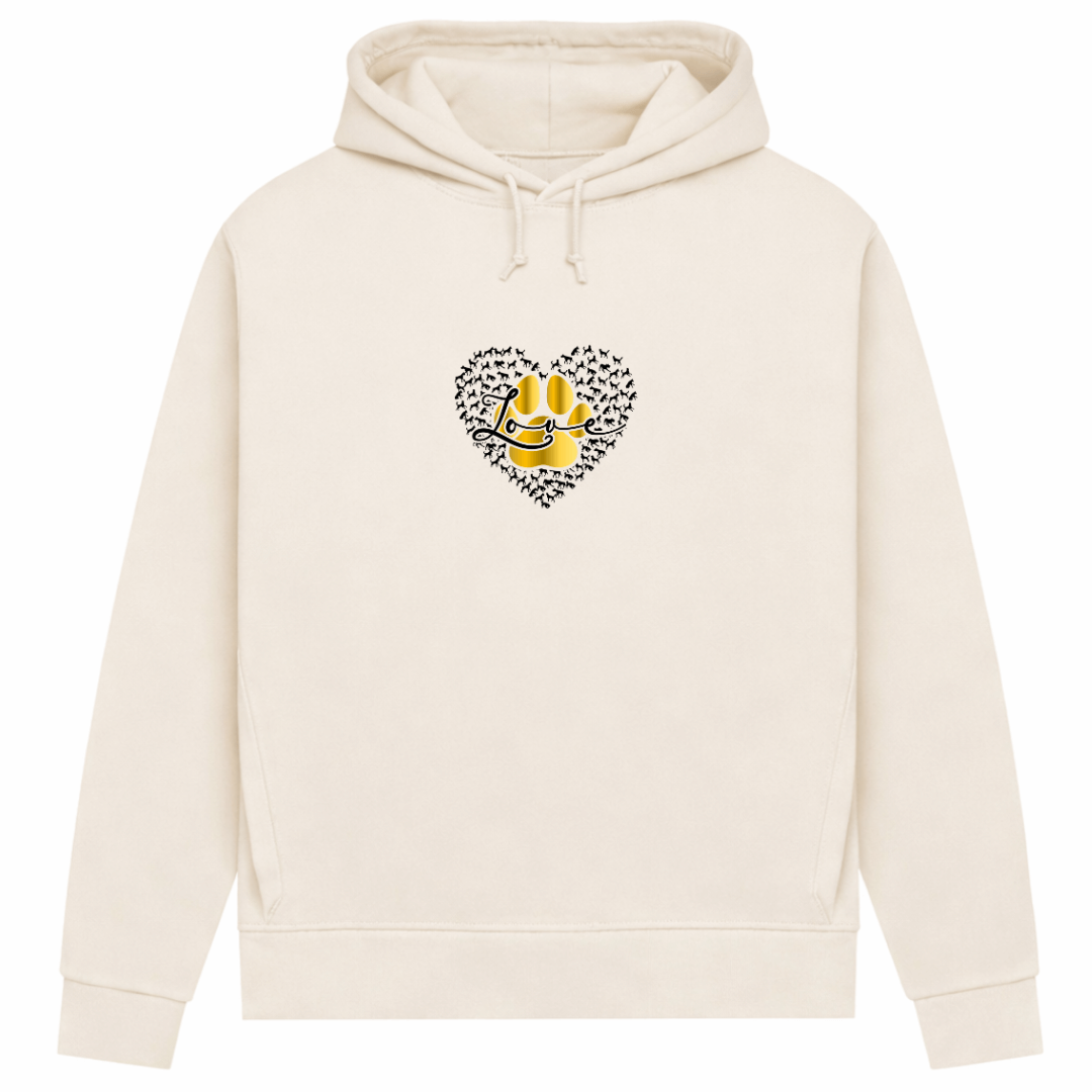 Love Dog– Hoodie aus Bio-Baumwolle für Damen