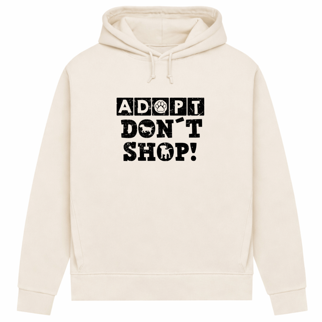 Adopt don't shop– Hoodie aus Bio-Baumwolle für Damen