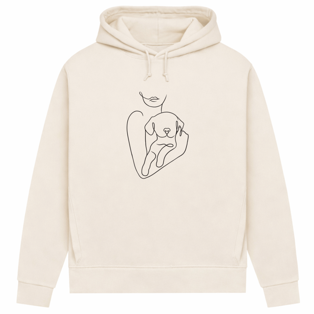 Welpenliebe – Hoodie aus Bio-Baumwolle für Damen