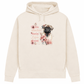 Pastell Mops – Hoodie aus Bio-Baumwolle für Damen