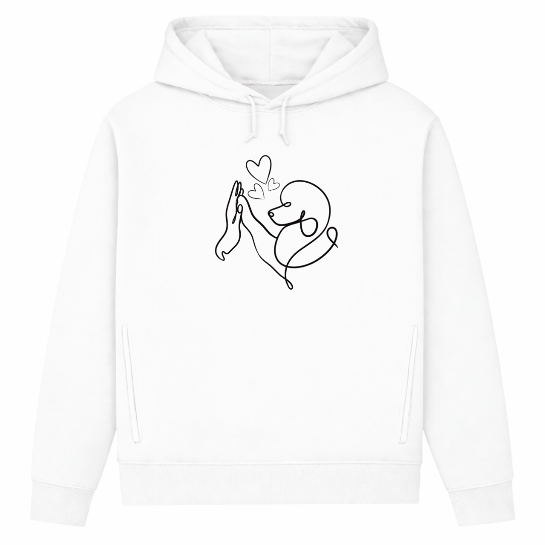Pudelliebe – Hoodie aus Bio-Baumwolle für Damen