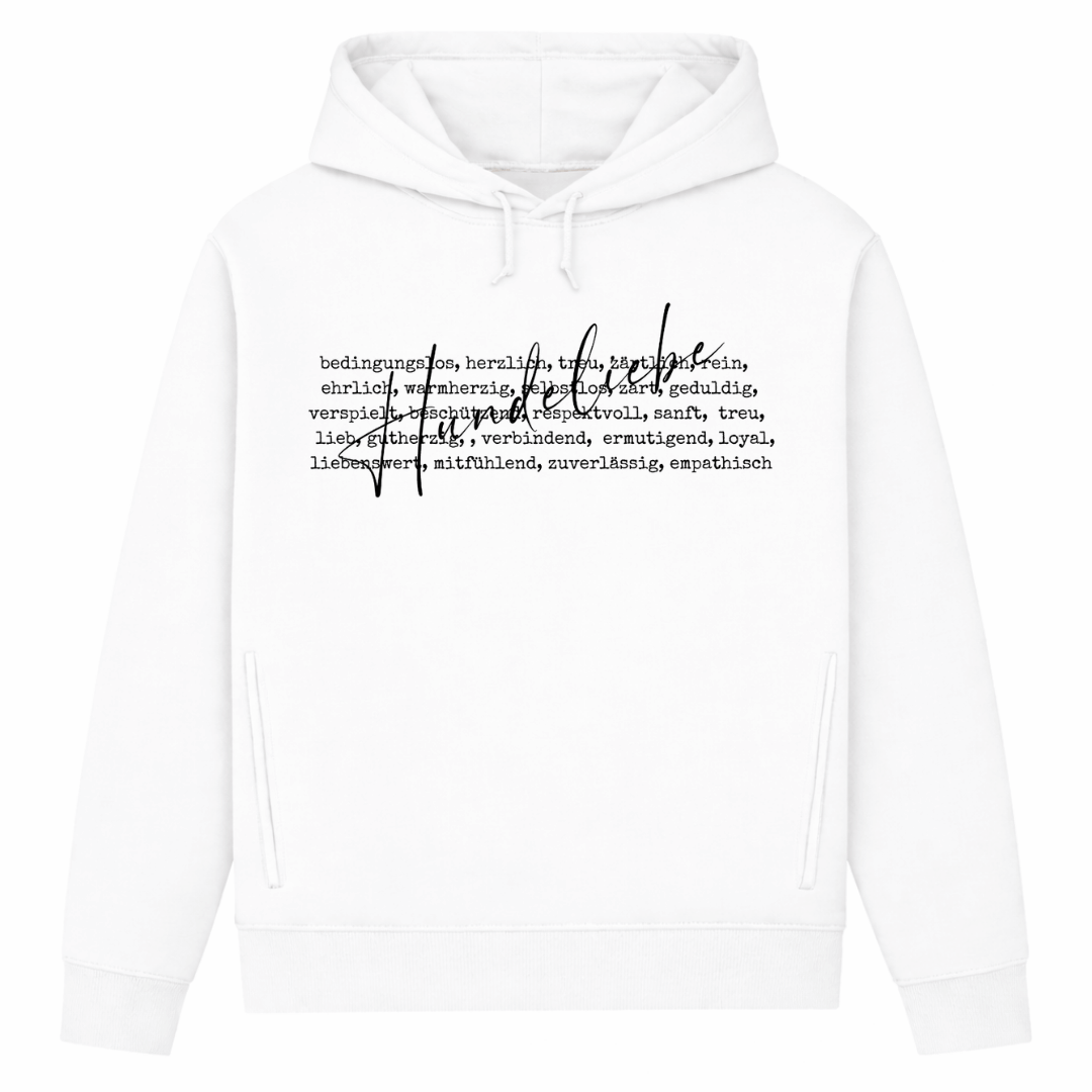 Hunde Liebe ist...– Hoodie aus Bio-Baumwolle für Damen