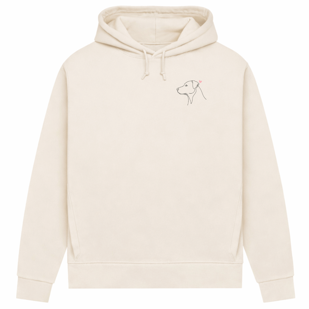 Treues Herz– Hoodie aus Bio-Baumwolle für Damen