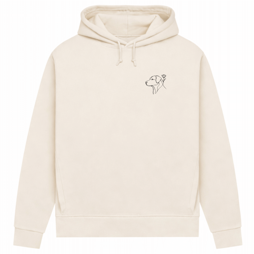 Paw & Flower Vibes– Hoodie aus Bio-Baumwolle für Damen