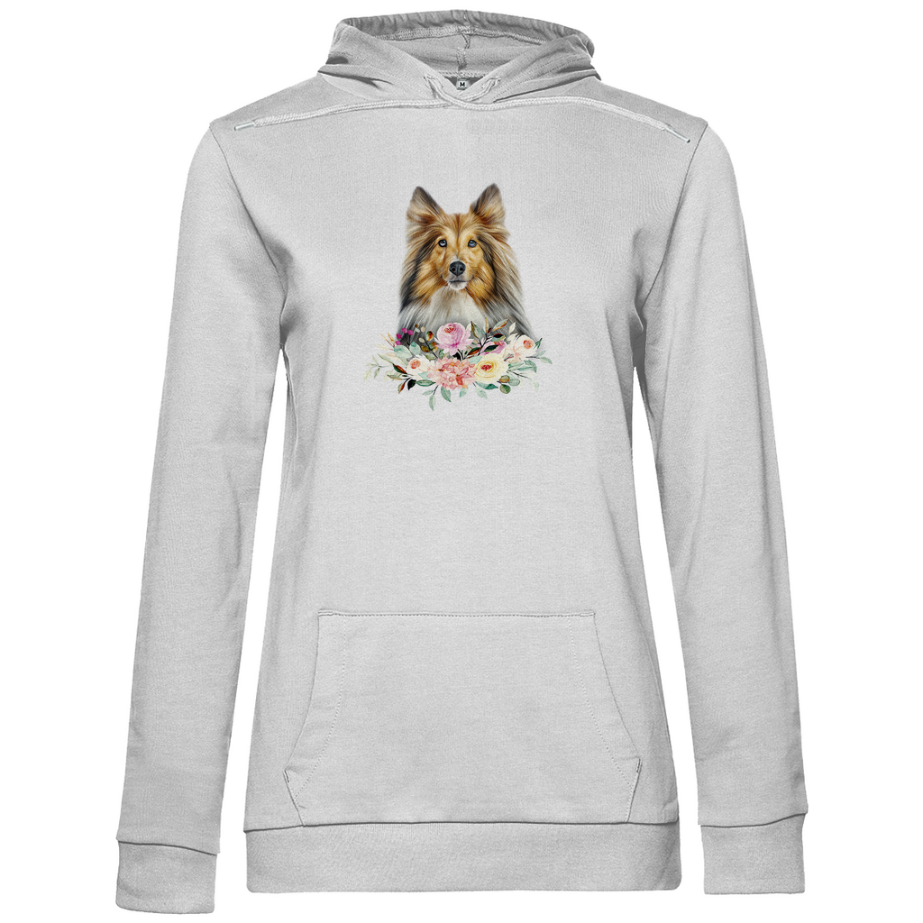 Flower Sheltie - Hoodie für Damen