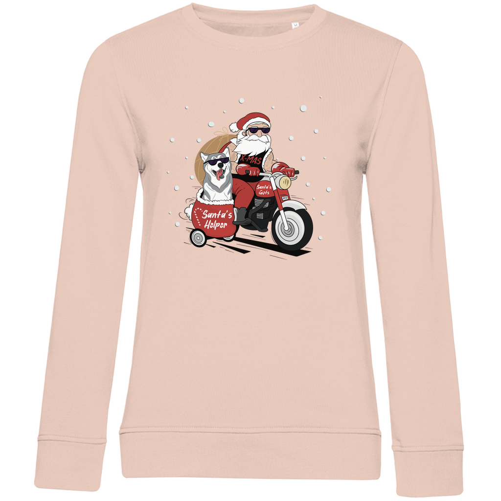 Biker Santa - Bio-Sweatshirt für Damen-Weihnachten