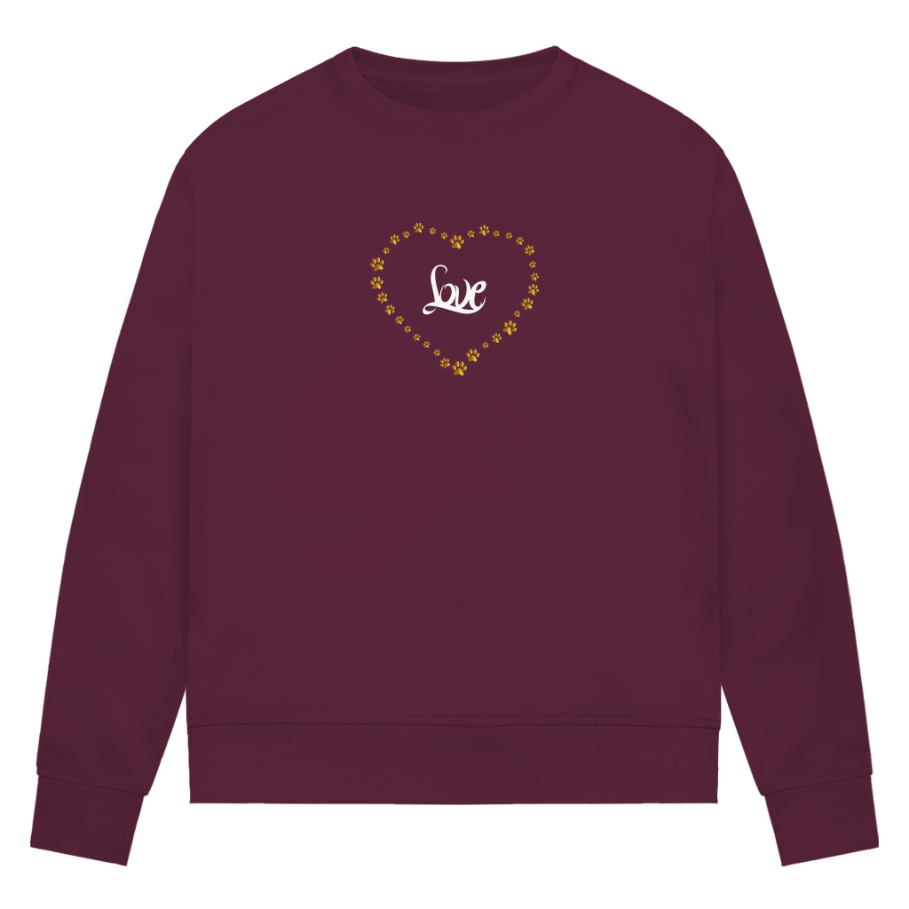 Pfötchenherz - Bio-Sweatshirt für Damen