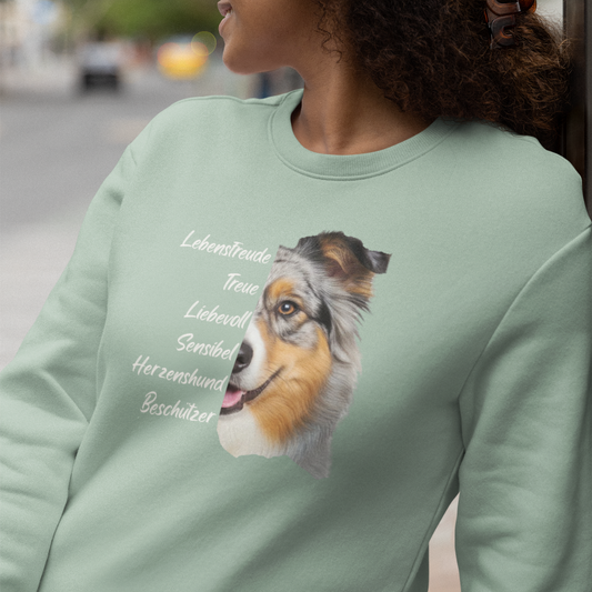 Australian Shepherd – Bio-Sweatshirt für Damen