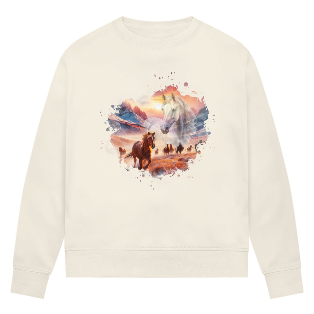 Liebe zu Pferden - Bio-Sweatshirt für Damen