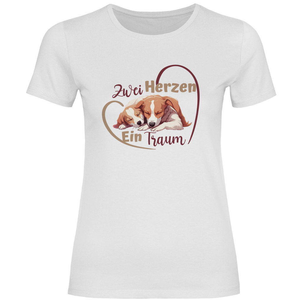 Zwei Herzen - T-Shirt für Damen