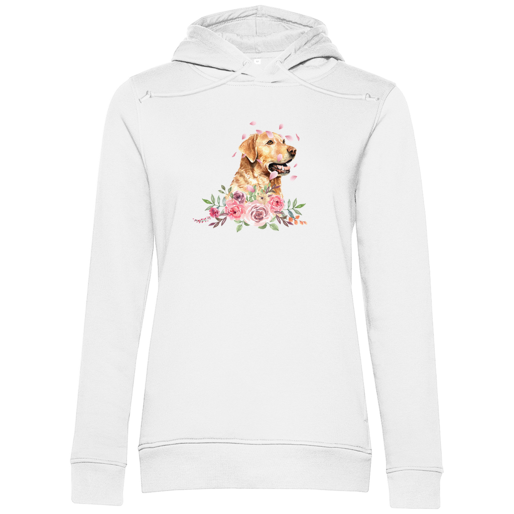 Flower Labrador - Bio-Hoodie für Damen