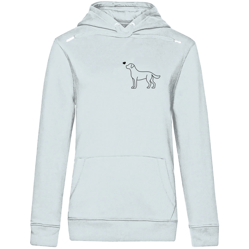 Labrador mit Herz - Bio-Hoodie für Damen