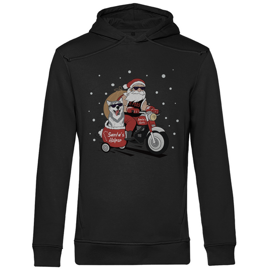 Biker Santat - Bio-Hoodie für Herren-Weihnachten