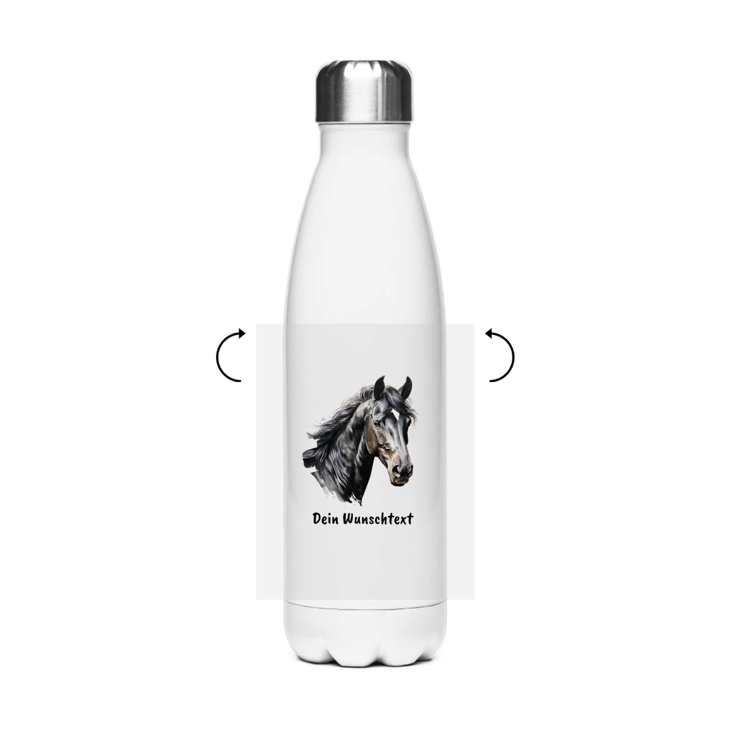 Edelstahl-Thermoflasche - Pferdeliebe