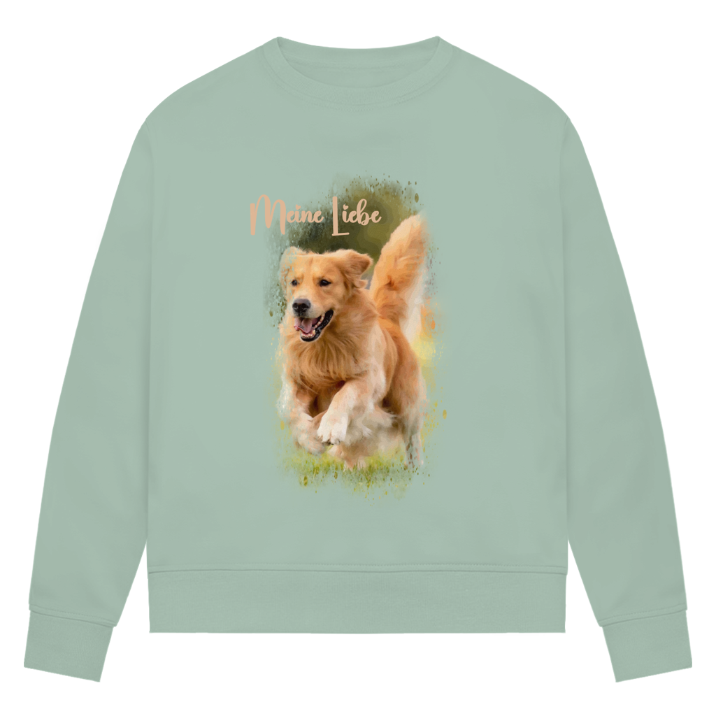 Dein Foto & Dein Text - Bio-Sweatshirt für Damen