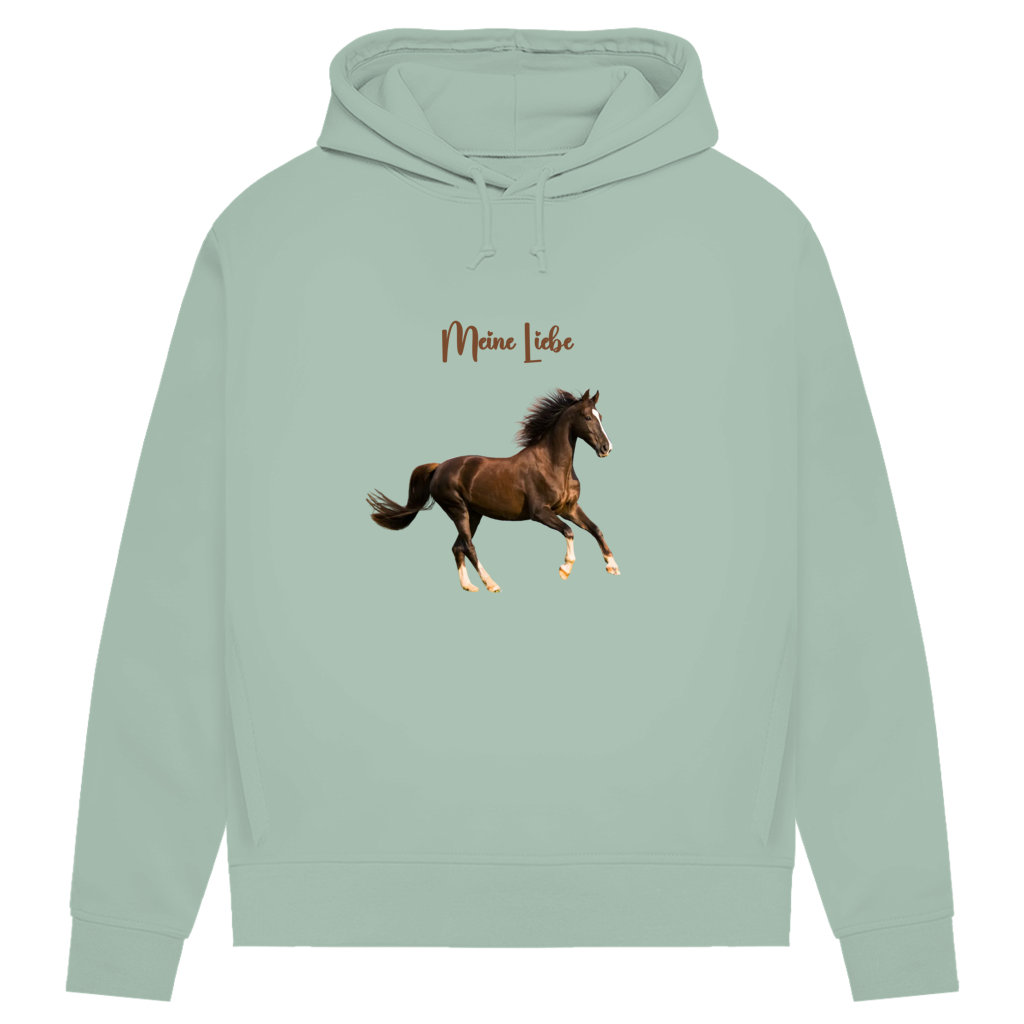Personalisierter Damen Hoodie mit Pferdemotiv | Hintergrund wird entfernt