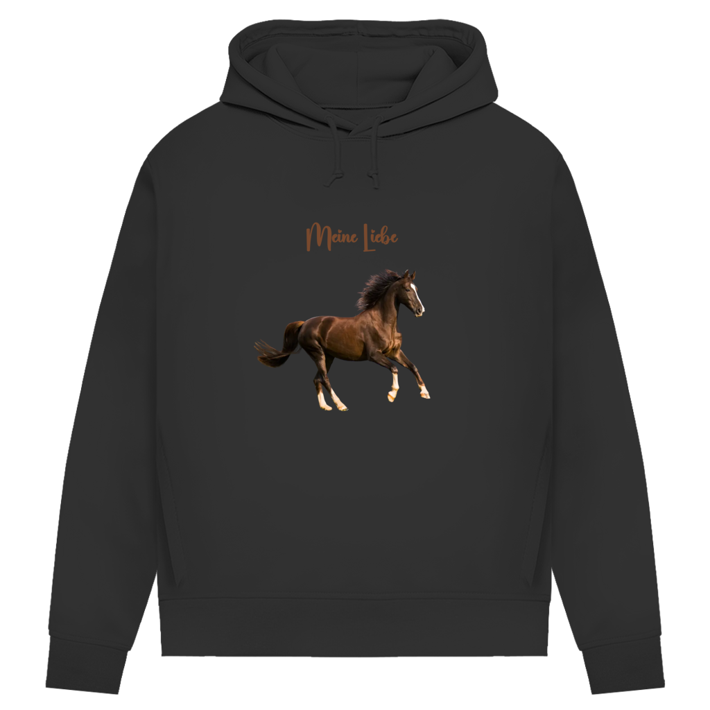 Personalisierter Damen Hoodie mit Pferdemotiv | Hintergrund wird entfernt