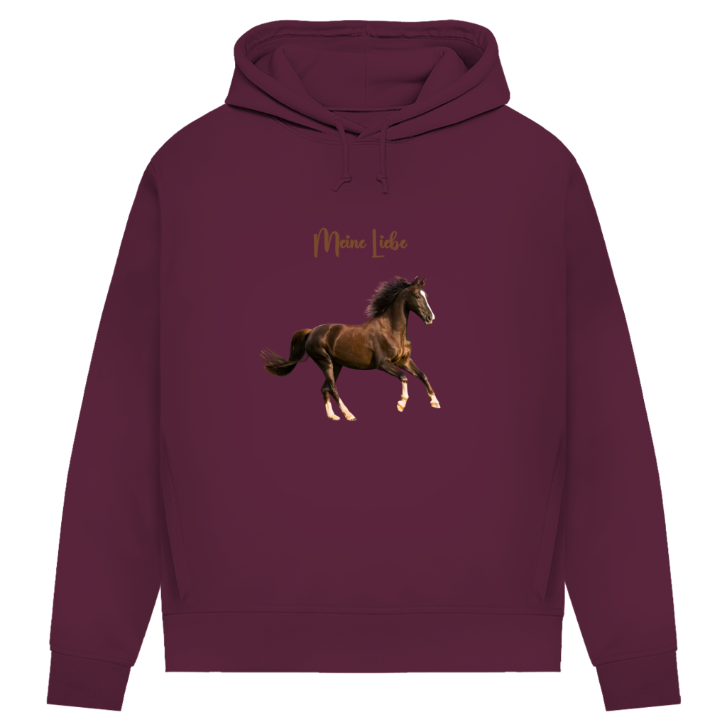 Personalisierter Damen Hoodie mit Pferdemotiv | Hintergrund wird entfernt