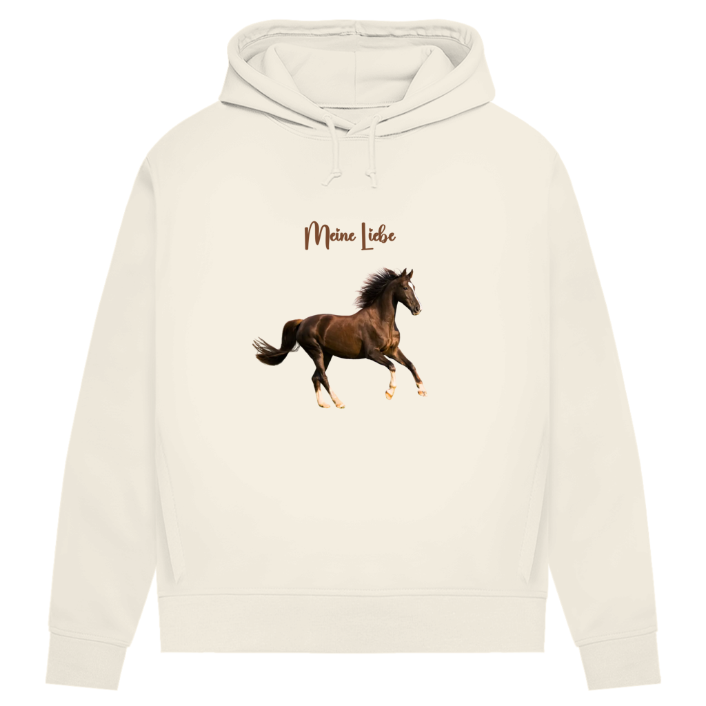 Personalisierter Damen Hoodie mit Pferdemotiv | Hintergrund wird entfernt