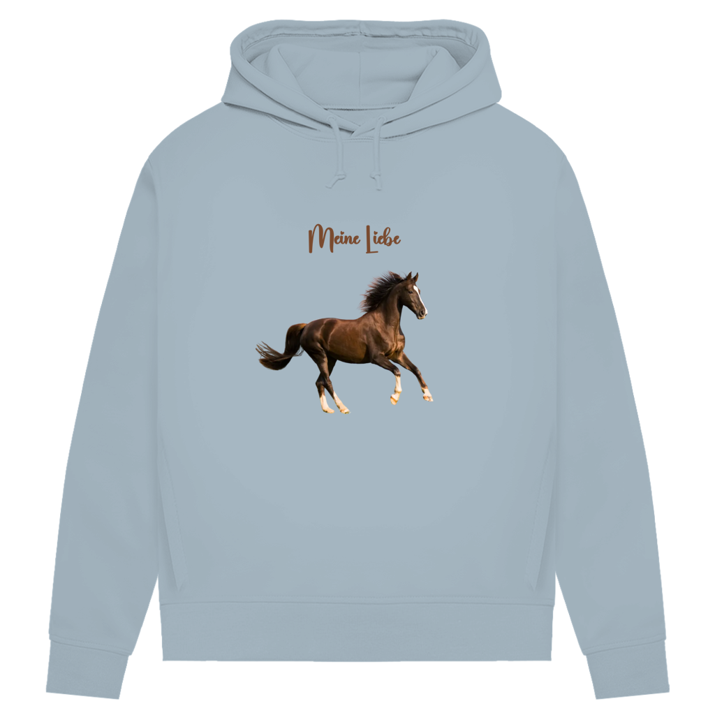 Personalisierter Damen Hoodie mit Pferdemotiv | Hintergrund wird entfernt