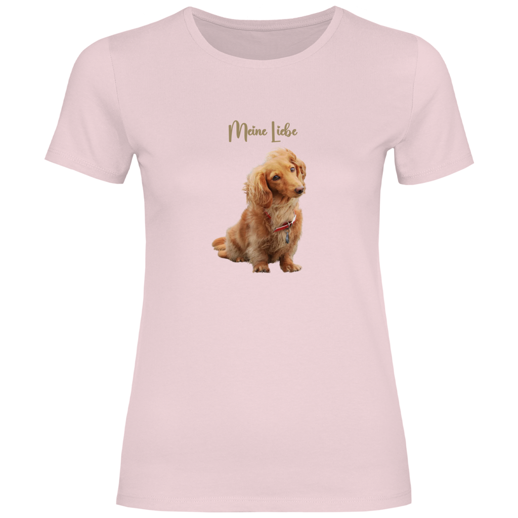 Personalisiertes Damen T-Shirt mit deinem Hundefoto | Hintergrund wird entfernt