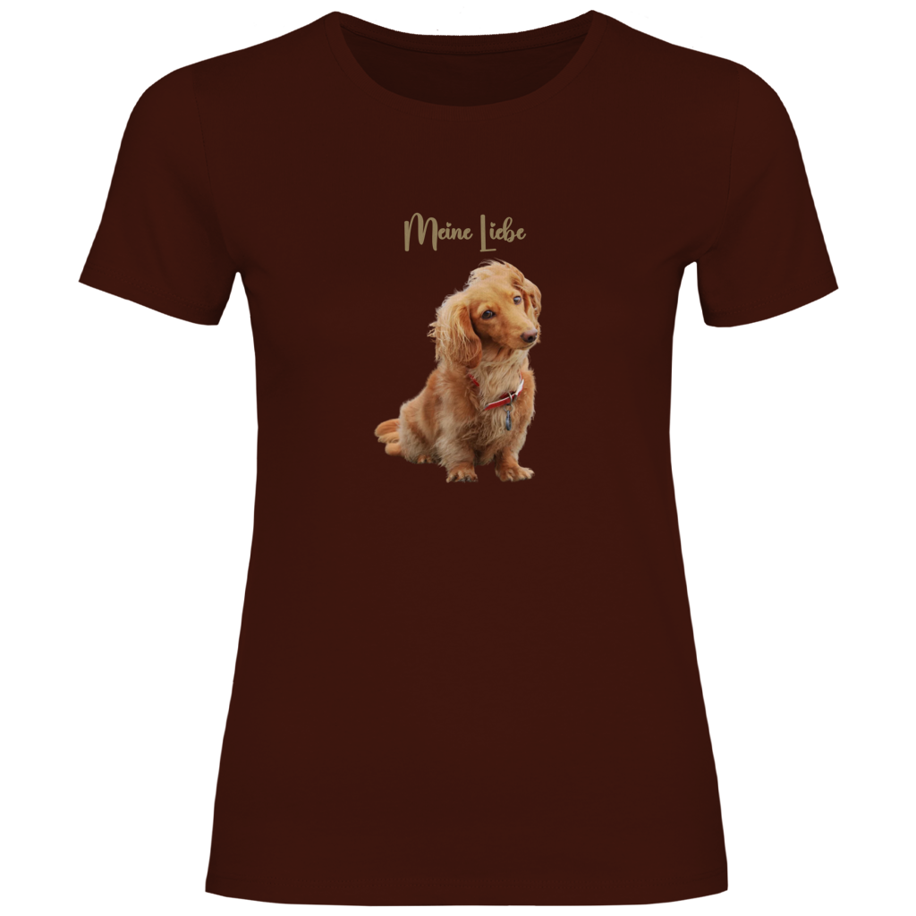 Personalisiertes Damen T-Shirt mit deinem Hundefoto | Hintergrund wird entfernt