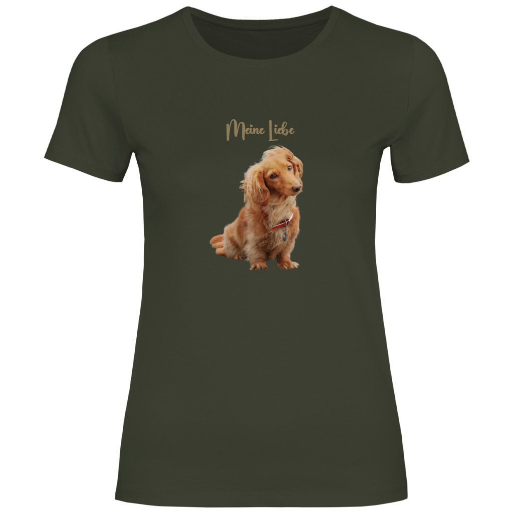 Personalisiertes Damen T-Shirt mit deinem Hundefoto | Hintergrund wird entfernt