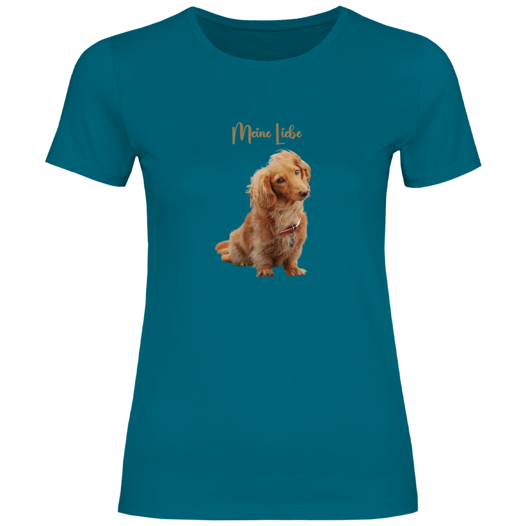 Personalisiertes Damen T-Shirt mit deinem Hundefoto | Hintergrund wird entfernt