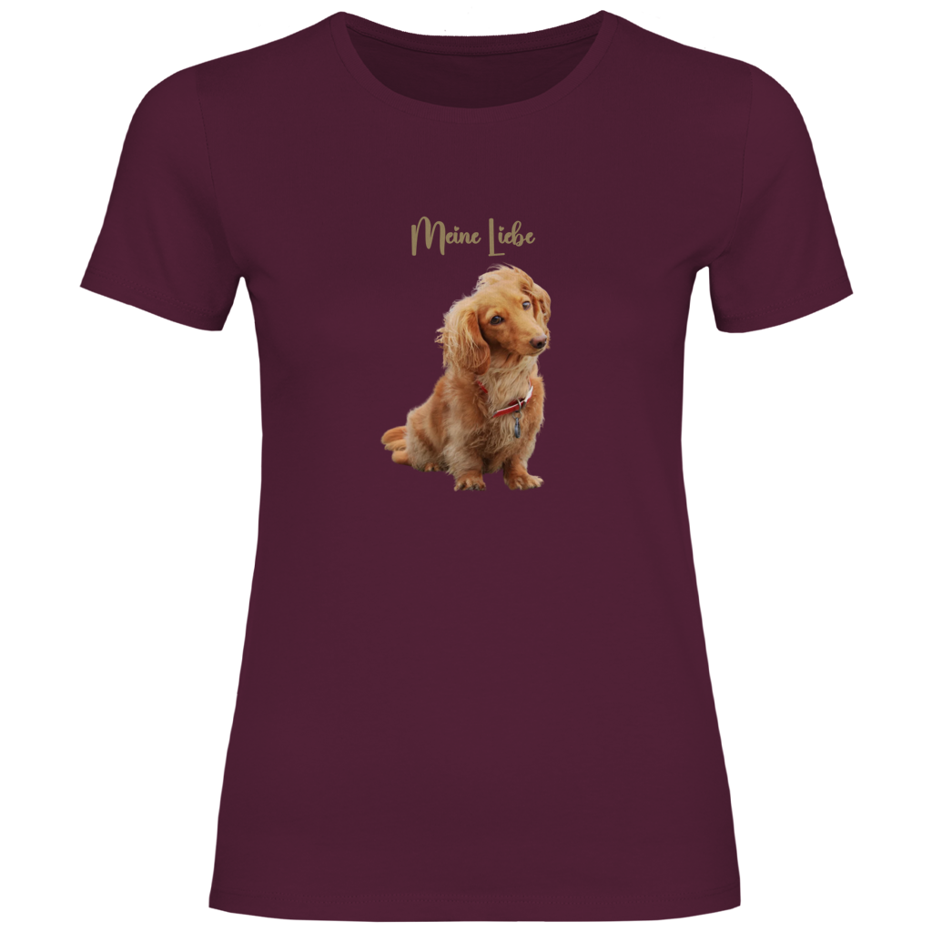 Personalisiertes Damen T-Shirt mit deinem Hundefoto | Hintergrund wird entfernt