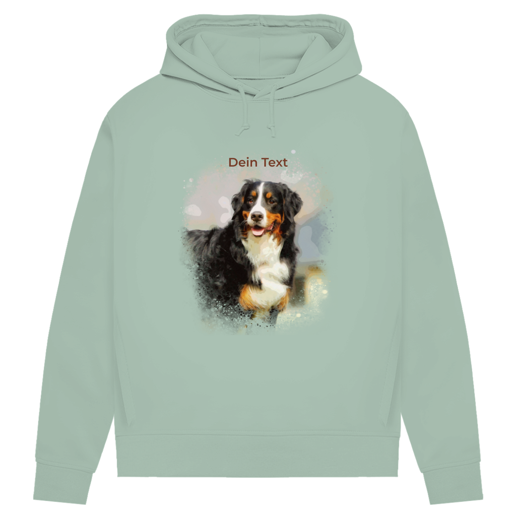 Personalisierter Hoodie für Damen mit Foto – Aquarell Motiv