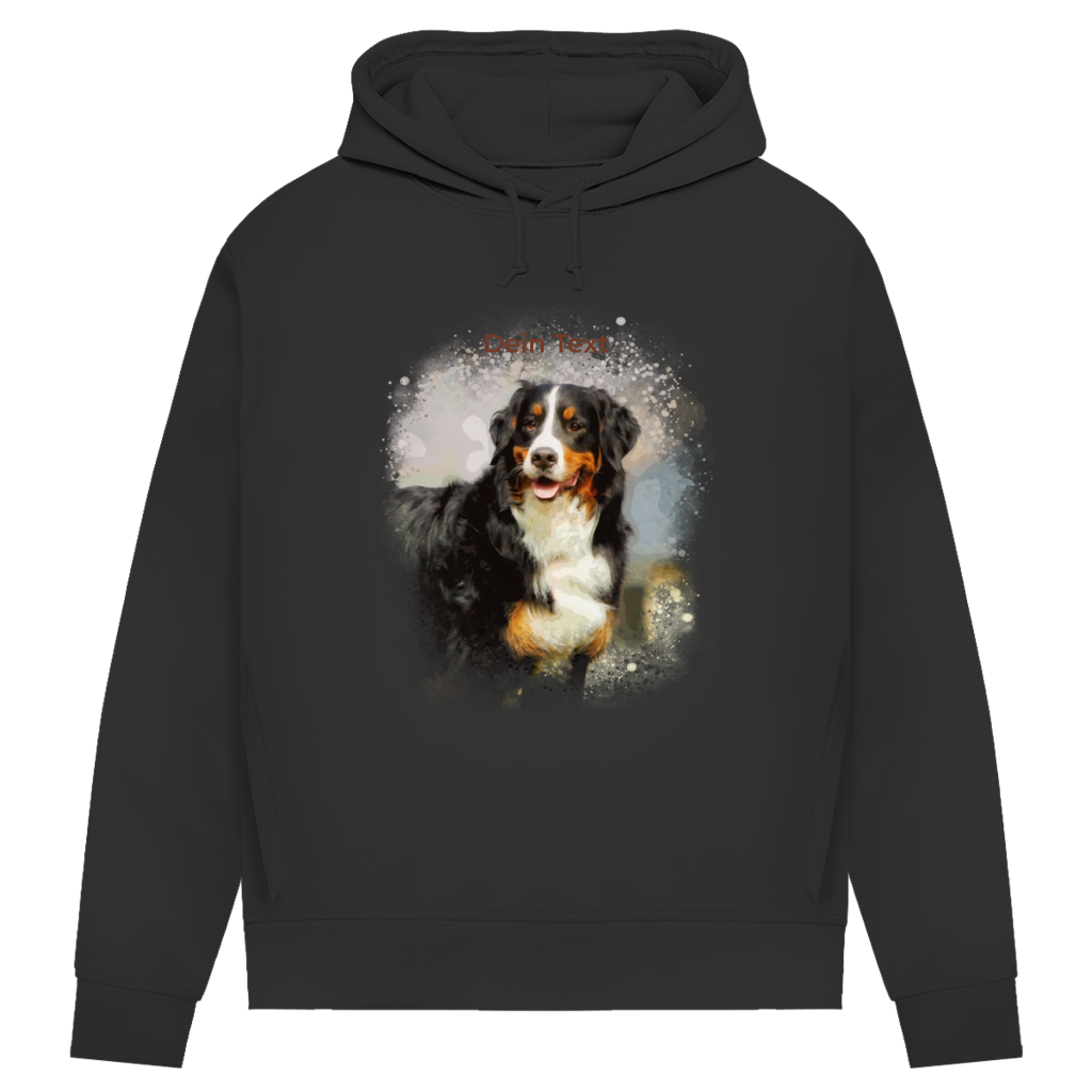 Personalisierter Hoodie für Damen mit Foto – Aquarell Motiv