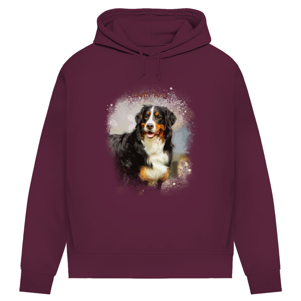 Personalisierter Hoodie für Damen mit Foto – Aquarell Motiv