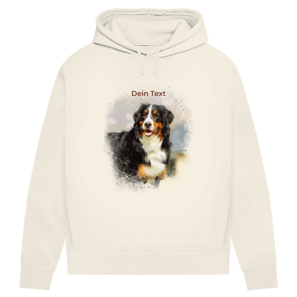 Personalisierter Hoodie für Damen mit Foto – Aquarell Motiv