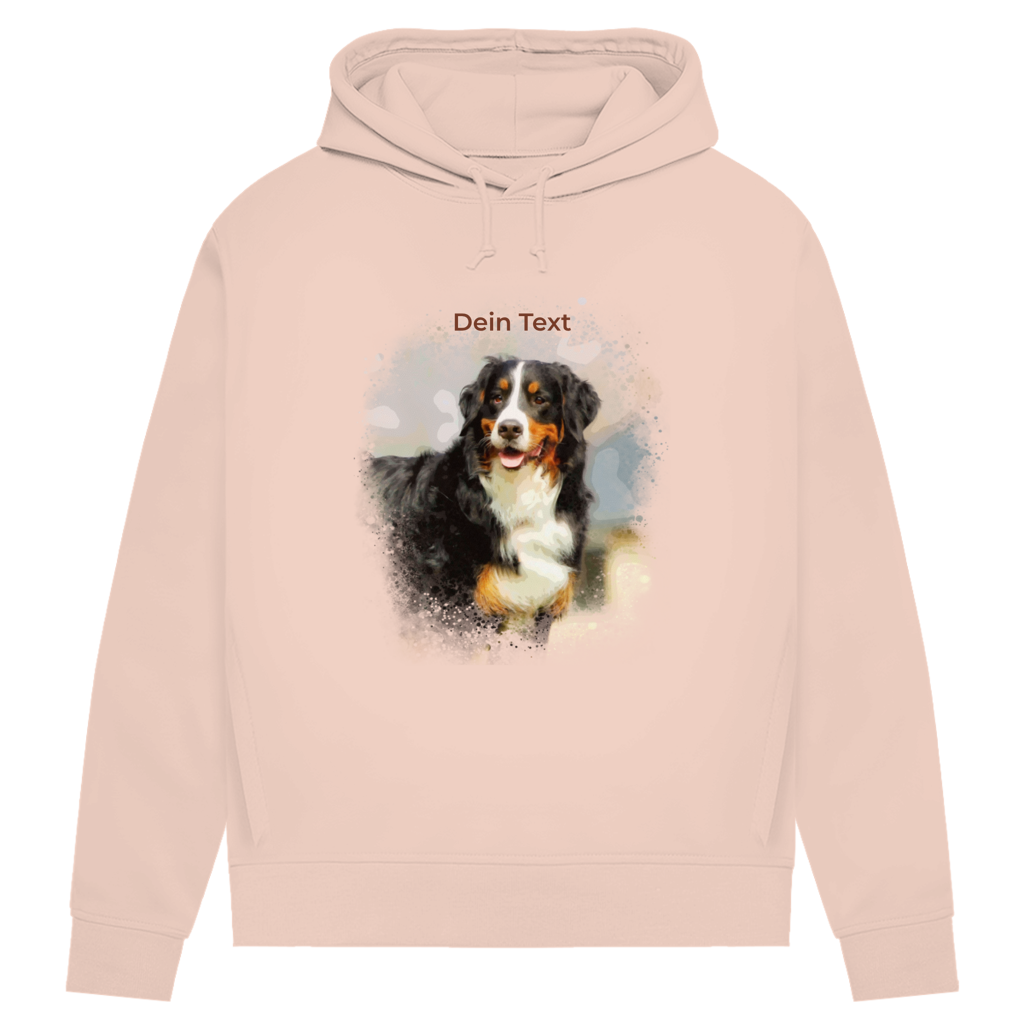 Personalisierter Hoodie für Damen mit Foto – Aquarell Motiv