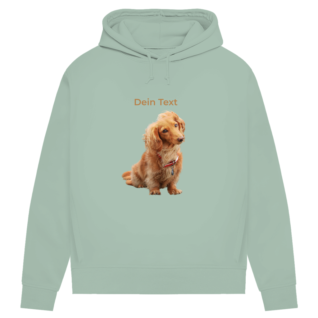 Personalisierter Hunde Hoodie für Damen mit Foto – Hintergrund wird entfernt