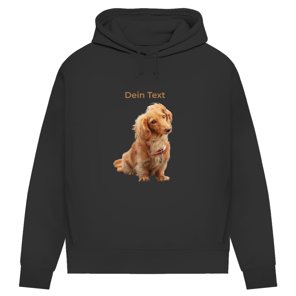 Personalisierter Hunde Hoodie für Damen mit Foto – Hintergrund wird entfernt