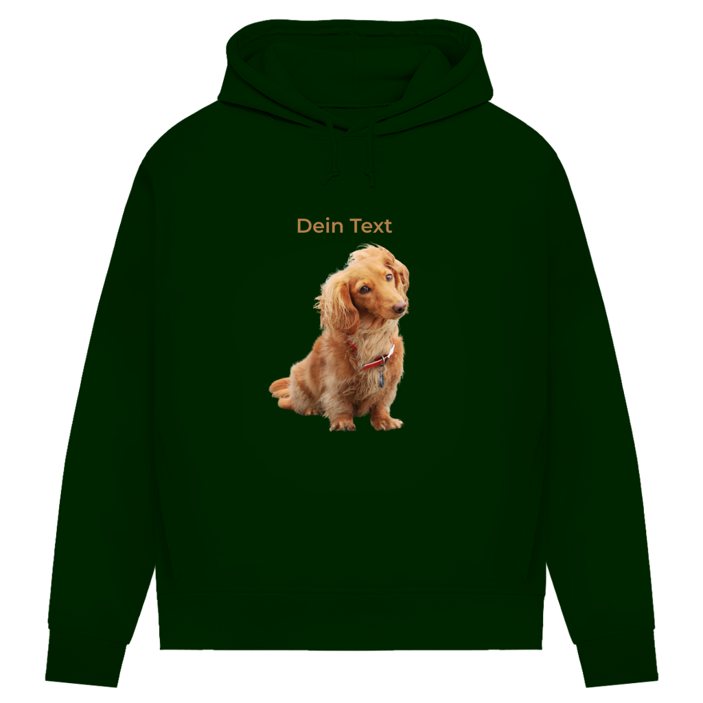 Personalisierter Hunde Hoodie für Damen mit Foto – Hintergrund wird entfernt