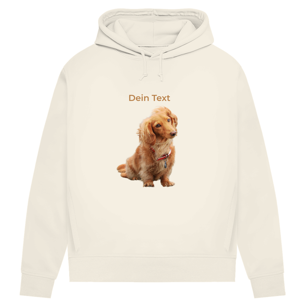 Personalisierter Hunde Hoodie für Damen mit Foto – Hintergrund wird entfernt