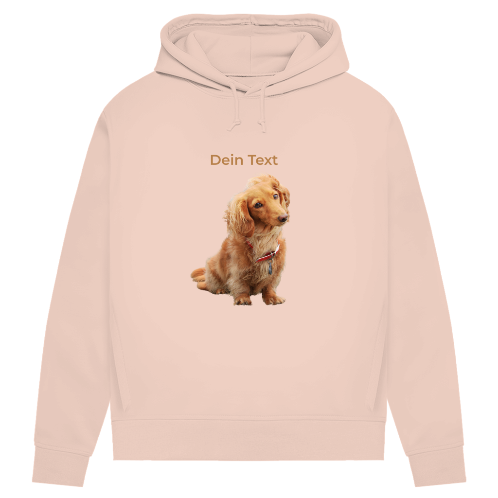 Personalisierter Hunde Hoodie für Damen mit Foto – Hintergrund wird entfernt